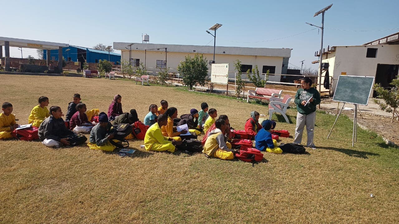 Students studying at Srila Prabhupada Vedic Gurukul